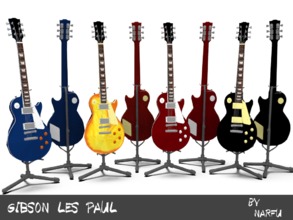 Sims 4 — Gibson Les Paul by Narfu — Gibson Les Paul available in four colors. 
