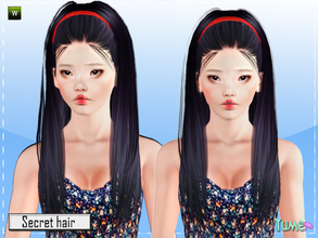 Sims 3 — Yume - Secret hair by Zauma — Hello! Simply everyday medium-hair with a little recoloreable headbang for