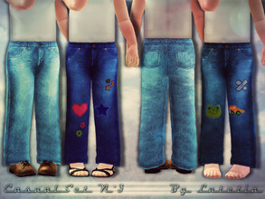 Sims 3 — Casual Set No 3 - Pants - Toddler by Lutetia — A pair of jeans with optional patches (for girls and boys) ~