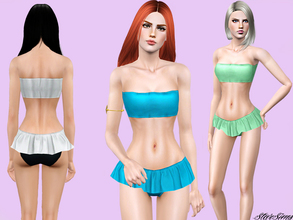 Sims 3 — Peplum bikini set by StarSims — New bikini for your sims, look good in bright and dark colors. -recolorable -CAS