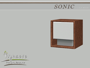 Sims 3 — Sonic Media Shelves by NynaeveDesign — Sonic Living Room - Media Shelf Located in: Surfaces - Cabinets Price: