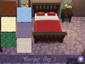 Sims 4 — Carpet Set I by D2Diamond — Carpet set of six designs. Light and dark of the batwing, light and dark of the