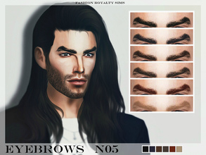 Sims 4 — Eyebrows N05 by FashionRoyaltySims — Realistic and thick male eyebrows for your sims. Standalone, 6 colors.