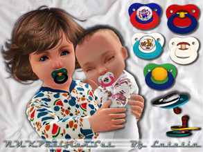 Sims 3 — NUK Pacifier Set by Lutetia — This set contains two cute NUK pacifiers ~ Works for male and female babies and