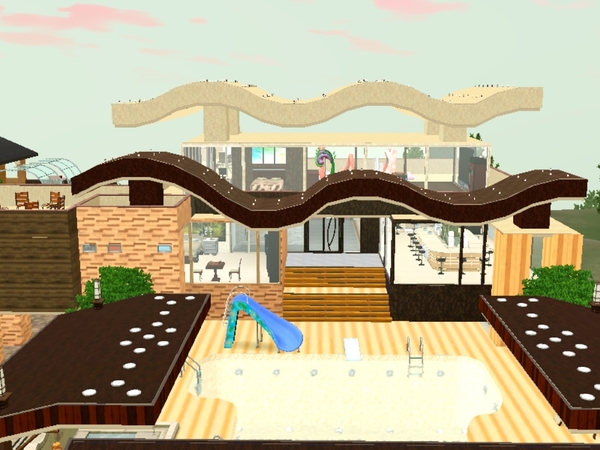 Sims 3 — GoldMoon-rainbow by rna202012 — The president and his son live in the mansion door gold group! With all kinds of