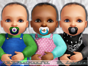 Sims 3 — NUK Pacifier2 - Baby by Lutetia — A cute NUK pacifier with optional stencils (clown and tigerduck) ~ Works for