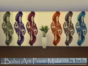 Sims 4 — Boho Art Print: Male by Ineliz — Boho art print of a male, comes in 6 colors. Enjoy!