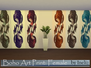 Sims 4 — Boho Art Print: Female by Ineliz — Boho art print of a female, comes in 6 colors. Enjoy!