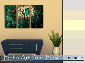 Sims 4 — Boho Art Print: Base by Ineliz — A set of pastel bases to accompany Boho Art Prints. Come in 6 colors. Happy