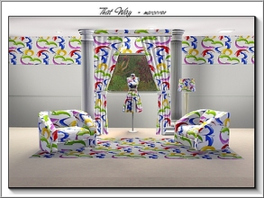 Sims 3 — That Way_marcorse by marcorse — Geometric pattern arror shapes in a mutl-directional design. 