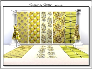 Sims 3 — Degrees of Yellow_marcorse.. by marcorse — Five selected patterns in shades of yellow. Gold Fence is found in