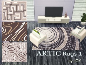 Sims 4 — ARTIC Rugs  1 by Joy6 — 4 rugs with abstract drawing
