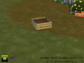 Sims 4 — Shabby Chic Living True Shabby Outdoor Small Planter by TheNumbersWoman — True Shabby for your outdoor area.