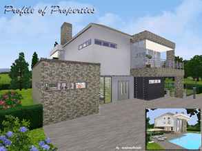 Sims 3 — Profile_of_Properties by matomibotaki — Modern split-level house with sylish and timeless design. The clear and