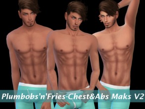 Sims 4 — Chest & Abs Mask v2  by Plumbobs_n_Fries — Hey guys this is a thank you gift for over 67 000 downloads and