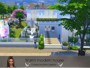 Sims 4 — Warm modern house by KatheDesigner — This modern house and stylish will enjoy your simmies. Your sims will have