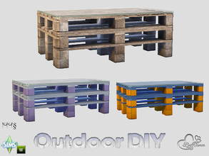 Sims 4 — DIY Coffeetable by BuffSumm — The slogan of your Sim is: Do It Yourself! So your Sim took a lot of Euro-Pallets