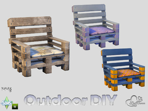Sims 4 — DIY Livingchair by BuffSumm — The slogan of your Sim is: Do It Yourself! So your Sim took a lot of Euro-Pallets