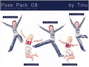 Sims 3 — Pose Pack 08 by Tinu by Tinuleaf — 8 Kids poses compatible with the pose list. You can find the individuals