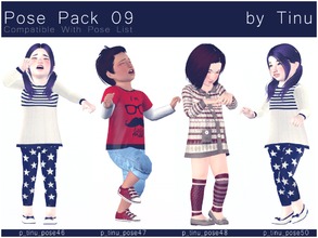 Sims 3 — Pose Pack 09 by Tinu by Tinuleaf — 8 Toddler poses compatible with the pose list. You can find the individuals