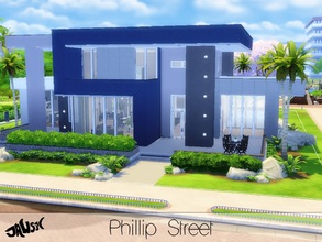 Sims 4 — Phillip Street by Jaws3 — This stunning modern home is great for any sim family. It features four bedrooms,