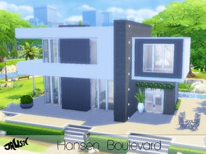 Sims 4 — Hansen Boulevard by Jaws3 — This stunning modern home is great for any sim family. It features two bedrooms, two