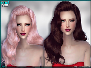 Sims 4 — Anto - Omen (Hair) by Anto — Long wavy hair for females