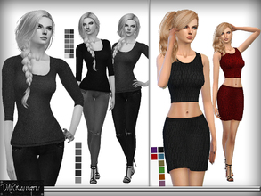 Sims 4 — Jacquard Skirt by DarkNighTt — Jacquard Skirt for ''Casual'' clothing. Have 8 colors. Game mesh.