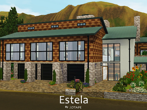 Sims 3 — Estela by -Jotape- — Estela is a modern and mountain mansion with a touch of antique. This house is equipped