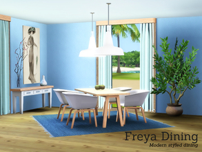 Sims 3 — Freya Dining by Angela — Freya Diningroom, converted to Sims 3 from my Sims4 set. This set contains a table,