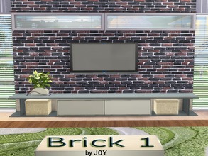 Sims 4 — Brick Walls by Joy6 — Set of walls with 3 different styles.