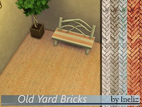 Sims 4 — Old Yard Bricks by Ineliz — A set of old seamless pavement bricks. Comes in 5 different colors. Enjoy!