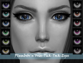 Sims 4 — Tick-Tock Eyes by Plumbobs_n_Fries — -Eye Mask -Under Face Paint -Both Genders -All Ages -12 Colours -Includes