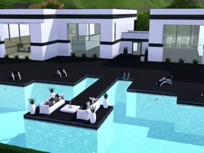 Sims 3 — Black Licorice by khewitt5 — Black Licorice is a modern black and white home made for a famous actress,