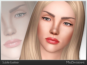 Sims 3 — Subtle Eyeliner by MissDaydreams — Subtle Eyeliner is a delicate eyeliner, perfect for casual makeup. Hope you