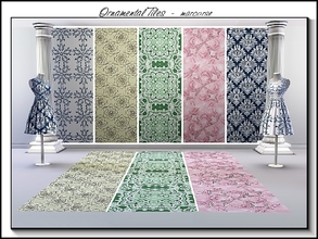 Sims 3 — Ornamental Tiles_marcorse by marcorse — Five ornamental tile patterns found in Tile and Mosaic.