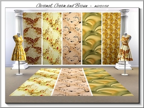 Sims 3 — Caramel, Cream and Brown_marcorse.. by marcorse — Five patterns in shades of caramel, cream and brown. Spotted