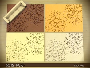 Sims 4 — DotsRug by Paogae — A modern rug with dots, in 4 warm colors. 4 in 1 file. Standalone.