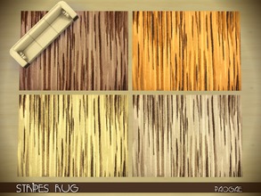 Sims 4 — StripesRug by Paogae — A modern rug with stripes, in 4 warm colors. 4 in 1 file. Standalone.
