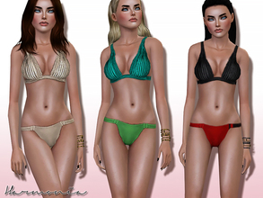Sims 3 — Harmonia Set 181 by Harmonia — Satin and Stretch-Tulle Soft-cup Bra and Thong