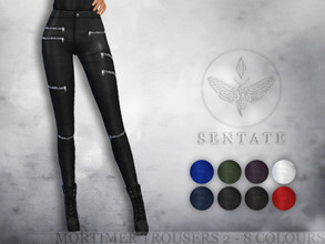 Sims 4 — Mortimer Biker Pants by Sentate — A new and updated version of my Mortimer Biker Pants. Super skinny fit. Now
