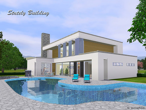 Sims 3 — Stately_Building by matomibotaki — Modern family house that comes up to a high standard of cultivation of home