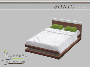 Sims 4 — Sonic Bed by NynaeveDesign — Sonic Bedroom - Bed Located in: Comfort - Bed Price: 3000 Tiles: 3x2 Color Options: