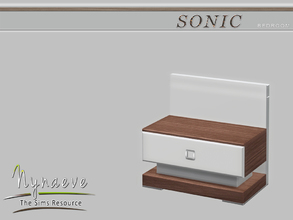 Sims 4 — Sonic Nightstand (Right) by NynaeveDesign — Sonic Bedroom - Nightstand (Right) Located in: Surfaces - Accent