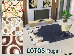 Sims 4 — LOTOS Rugs by Joy6 — Set of modern rugs 