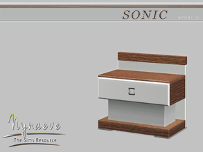 Sims 3 — Sonic Nightstand (Right) by NynaeveDesign — Sonic Bedroom - Nightstand (Right) Located in: Surfaces - End Tables