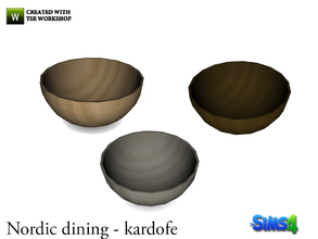 Sims 4 — kardofe_Nordic dining_Bowl by kardofe — Large wooden bowl, to decorate