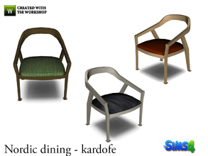 Sims 4 — kardofe_Nordic dining_Chair by kardofe — Nice dining chair wood and leather