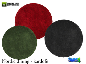 Sims 4 — kardofe_Nordic dining_Rug by kardofe — Round rug, longhaired