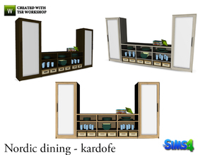 Sims 4 — kardofe_Nordic dining_shelves by kardofe — Great furniture, shelving for dining, leading tableware and